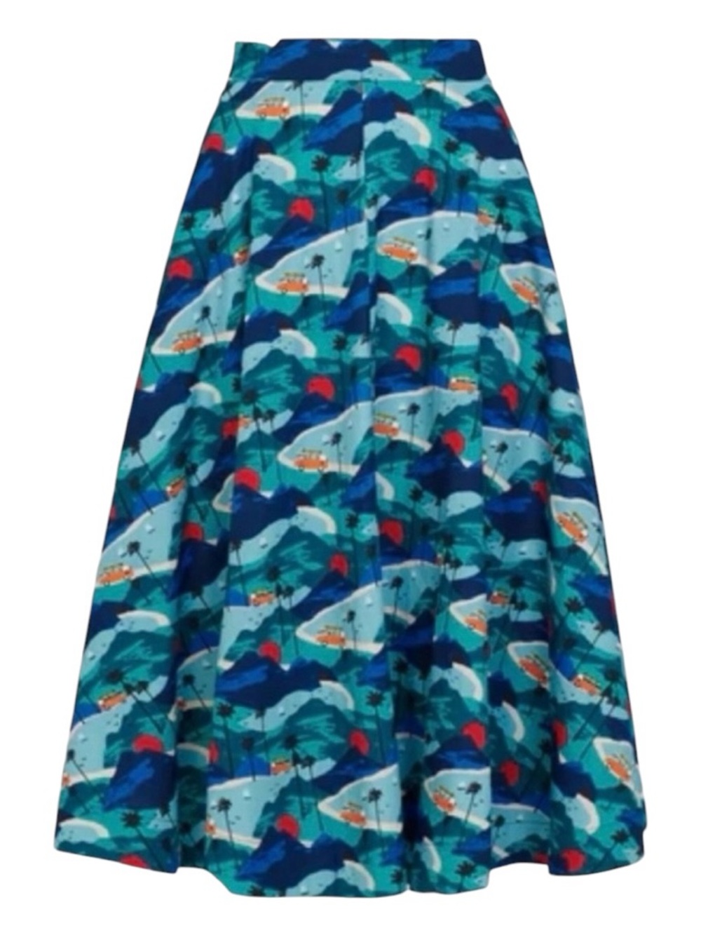 Emily & Fin Sandy Road Tripping Skirt Novelty Print Size UK 18